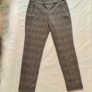 Massini Plaid Check Brown Pants Medium